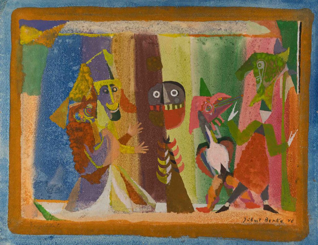 4958 "Kasperletheater" 1946 27x35cm Aquarell auf Papier 4958 "Punch and Judy Show" 1946 27x35cm watercolor on paper
