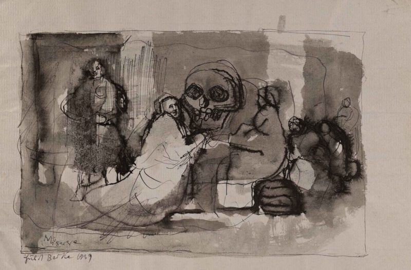 5373 "Misere" (Totentanz) 1939 16x23cm Tusche auf Papier 5373 "misery" (dance of the dead) 1939 16x23cm ink on paper